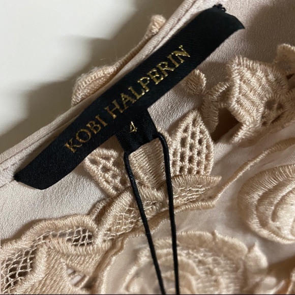 KOBI HALPERIN Cream Sleeveless Dress Size 4 - Picture 5 of 9